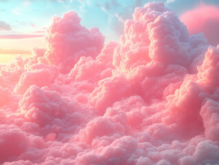 cute and soft-colored cartoon skies and clouds