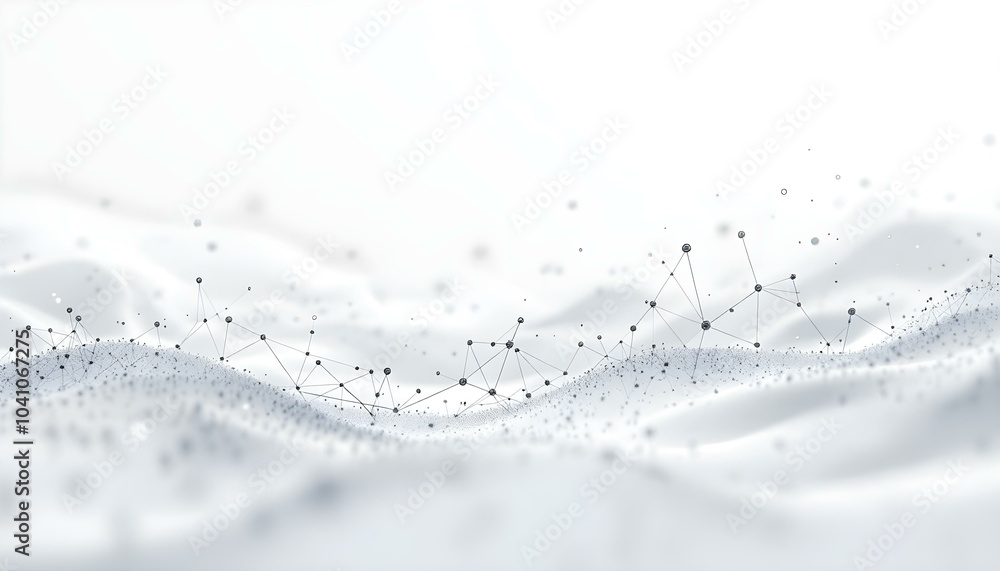 Poster the distribution of triangular shapes in space. network connection structure. big data digital backg