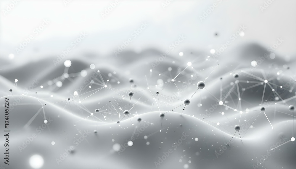 Aufkleber the distribution of triangular shapes in space. network connection structure. big data digital backg