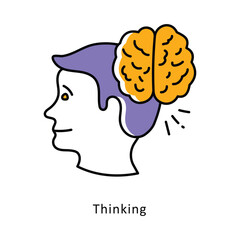 Thinking isometric stock illustration. EPS File stock illustration