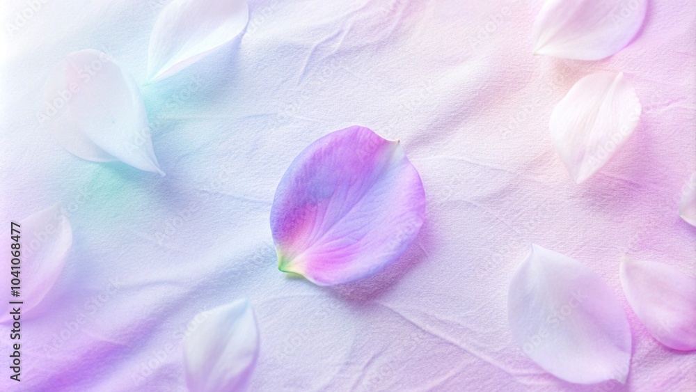 Poster vivid color flower petals in soft color on mulberry paper texture for the background. sweet color lo