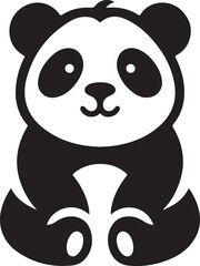 Panda silhouette vector illustration