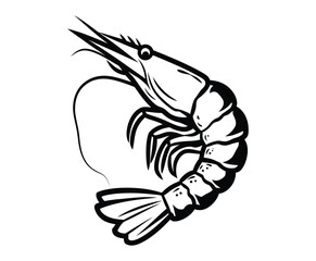 Fototapeta premium Crustacean Silhouette EPS Vector Template Illustration