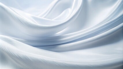 Obraz premium White background, clean and bright, conveying purity, peace of mind, and light. Texture of white yogurt, milk or cream surface. Abstract background with soft silk fabric, liquid