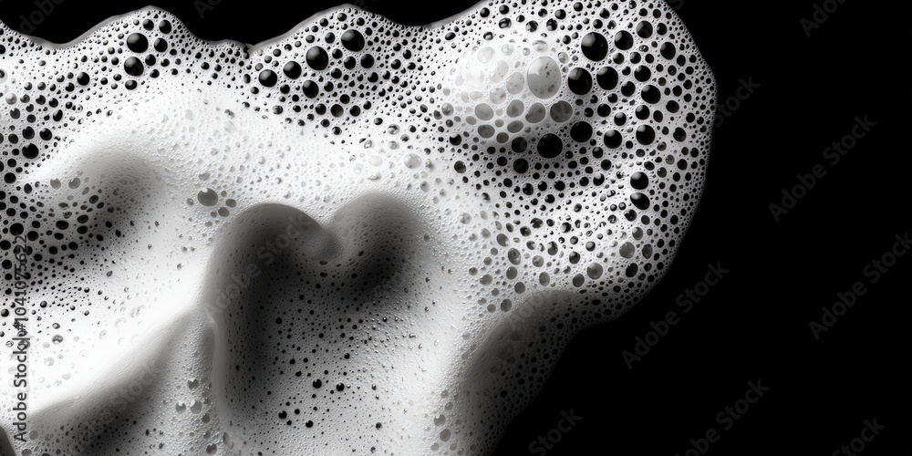 Poster white soap foam bubbles texture background abstract design element