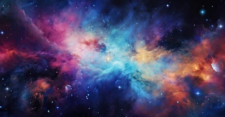 Fototapeta premium Cosmic nebula with bright stars.