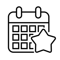 Calendar flat icon set. Deadline, calendar notification, reminder organizer. Containing date, schedule, month, week, appointment, agenda, organization, and event icons. Vector illustration.
