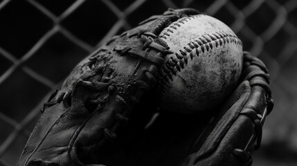 Baseball Glove and Ball