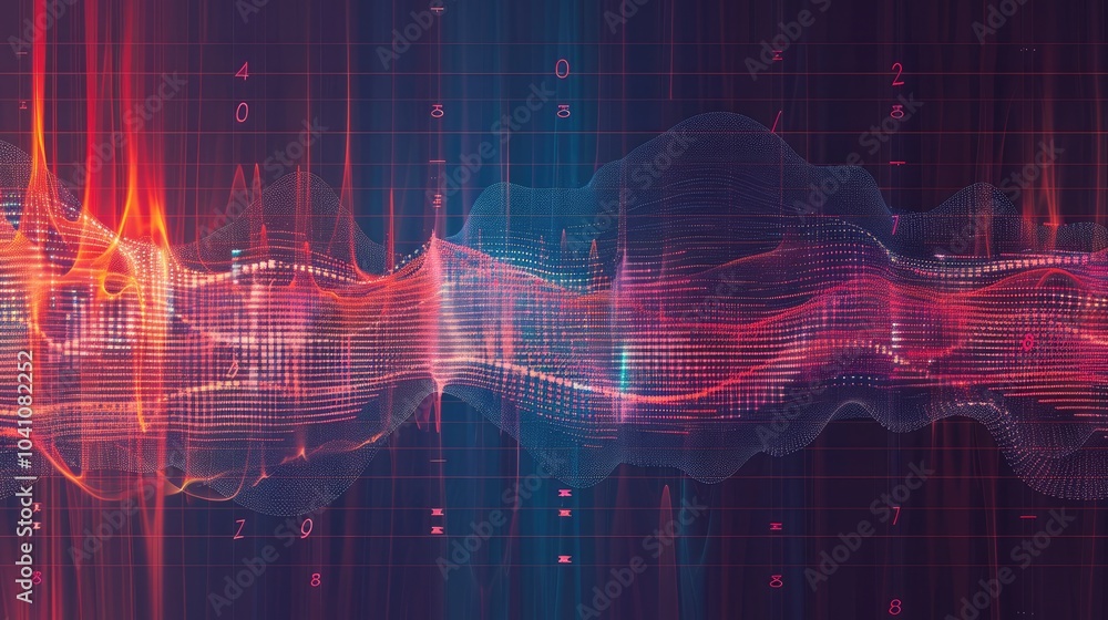 Poster abstract colorful waveform sound visualization graphic