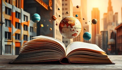 International day of education in cartoon style