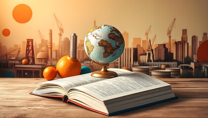 International day of education in cartoon style