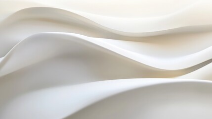Elegant White Waves in Soft Curves and Textures