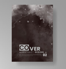 Cards with abstract watercolor background. Design for your cover, date, postcard, banner, logo.
