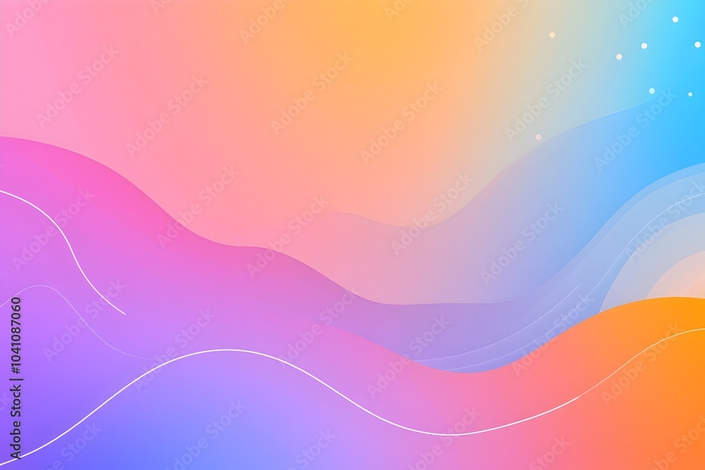 Poster futuristic and tech inspired abstract art with vibrant gradient and dynamic negative space for busin