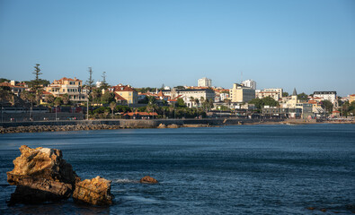 Fototapeta premium Coastal View of Estoril from Praia da Rata - Cascais, Portugal