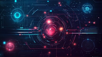 Fototapeta premium Abstract illustration of digital transformation