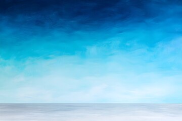Obraz premium Soothing Blue Ombre Gradient Backdrop for Upscale Product Photography with Elegant Minimal Composition