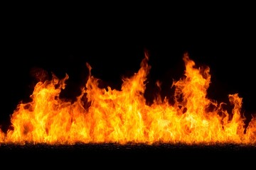 Fiery Border Framing Glowing Abstract Background