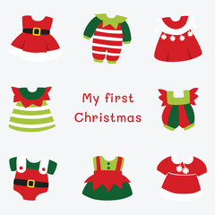 Christmas baby cloth card
