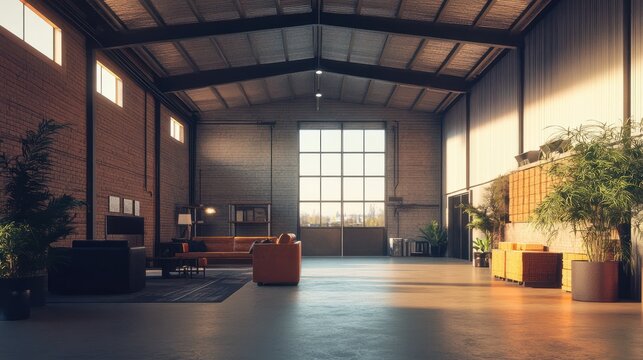 Interior of a modern warehouse