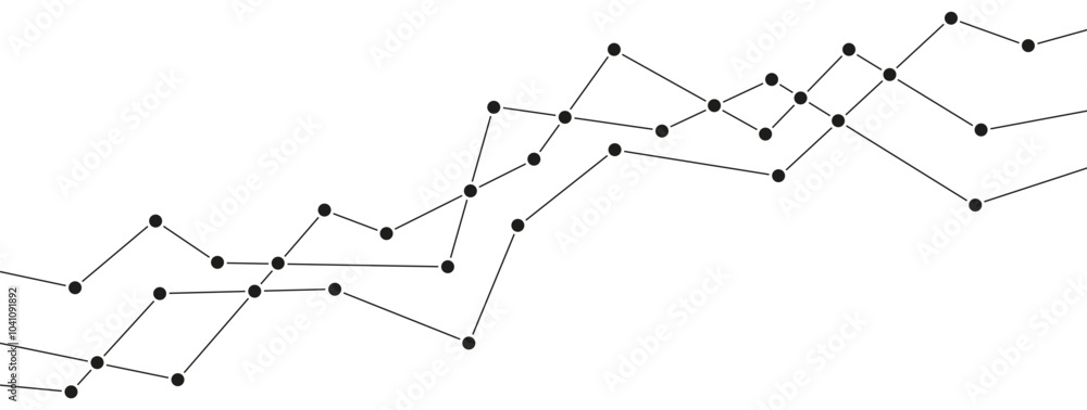 Poster Abstract polygonal network system connect lines and colorful dots background template.	
