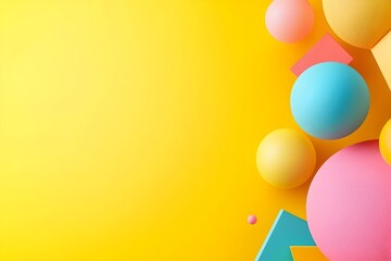 Vibrant abstract digital art with bold geometric shapes and dynamic color palette for eye catching business advertising