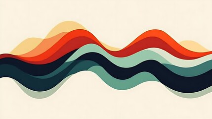 Abstract curves and lines in bold colors, flowing composition with soft gradients, bright hues of green, orange, and yellow, clean and simple geometric shapes, dynamic and fluid motion, hd quality.