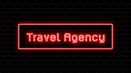 Travel Agency のネオン文字