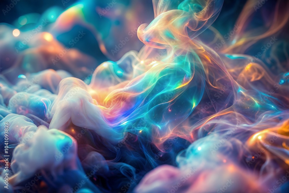 Canvas Prints rainbow hues in swirling smoke texture abstract mesmerizing pattern