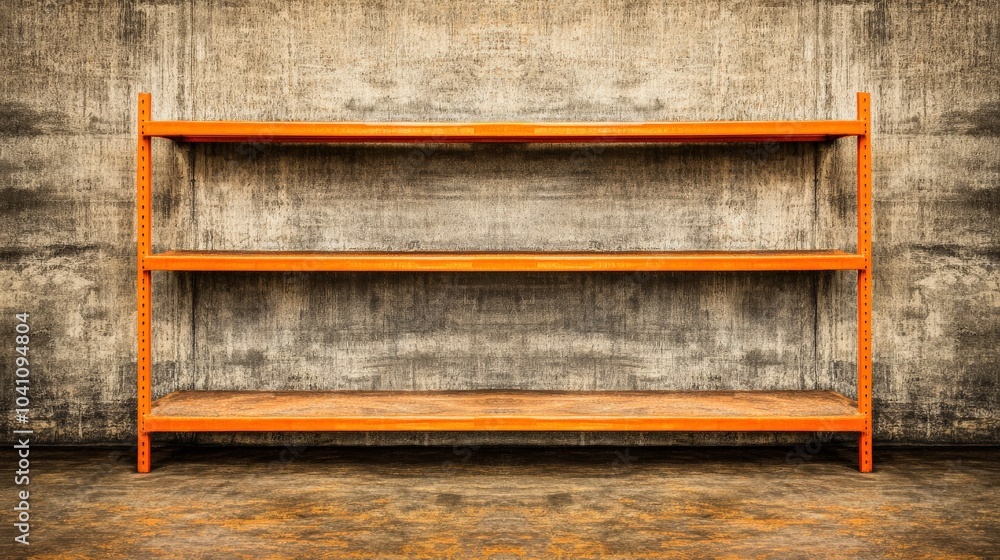 Poster a shelf with three shelves is empty