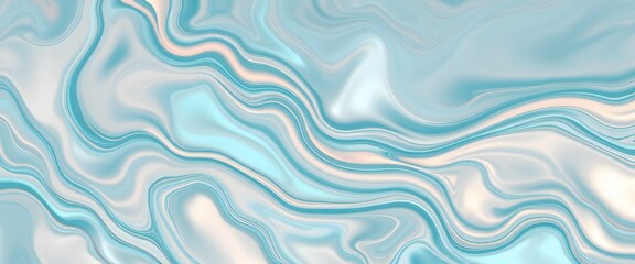 Fototapeta premium Chrome with Teal and Peach Melted Metal background
