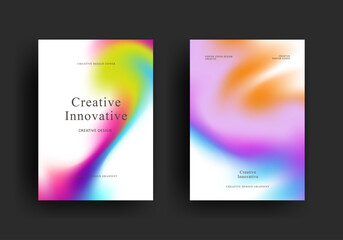 fluid gradient poster template. futuristic retro covers design. Trendy front page design for Banner, Poster, Flyer, Invitation and Annual Report