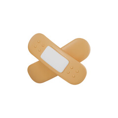 Vector 3d illustration with the image of medical adhesive plaster on an isolated white background.