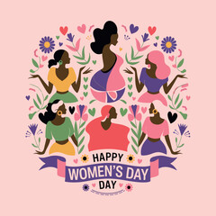 Obraz premium happy international women's day 