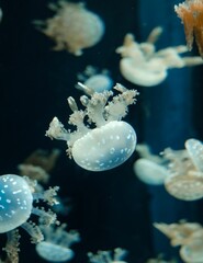 Jellyfish swimming in an aquarium