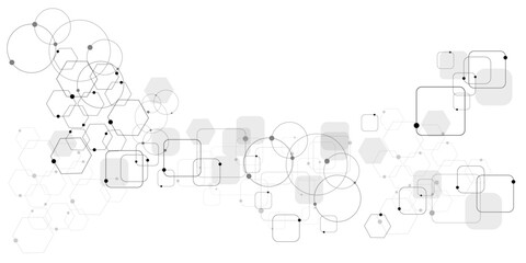 Obraz premium Gray and white background, technology background design and communication connection.
