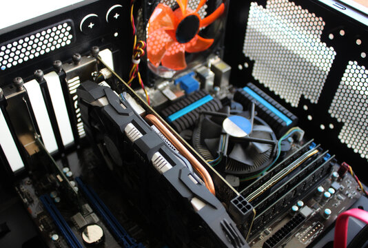 Cooling system for video card and motherboard in a modern high performance computer
