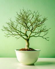 Obraz premium bonsai tree. tree, plant, bonsai, pot, leaf, nature, isolated, flower, branch, small, growth, garden, houseplant, ficus, flowerpot, botany, potted, money, decoration, japanese, grow, china, art, minia