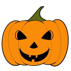 smiling pumpkin on halloween day