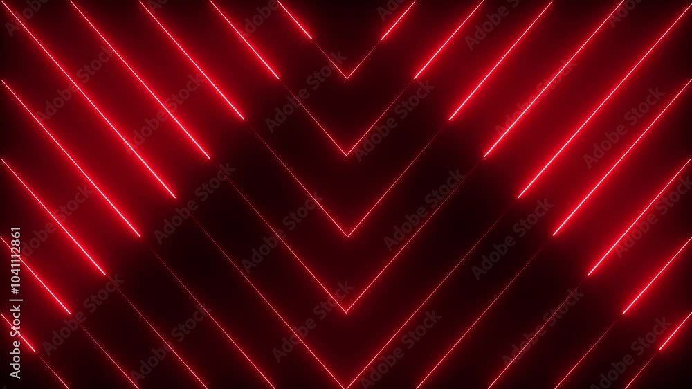 Poster animation of neon various color lines background .