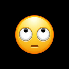 Fototapeta premium Face with Rolling Eyes 