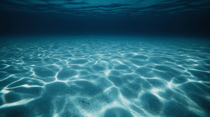 Fototapeta premium Sunlight shining on ocean floor through the water surface