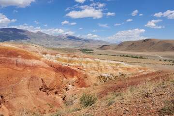 Painted Hills in the foothills of the Altai Mountains, Russia