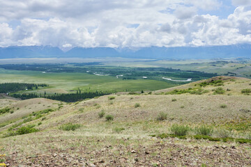 Obraz premium Landscape of the steppe in the Altai Republic, Russia