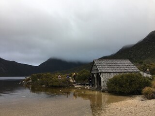 lake and mountains