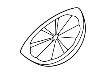 One Line Art of a Lemon Slice – Minimal Fruit Illustration