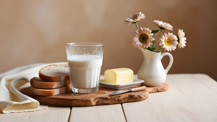 World Milk Day , milk glass illustration , Generative AI