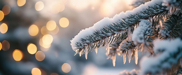 The Frosted Pine Tree Branch