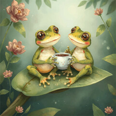 frog on a leaf