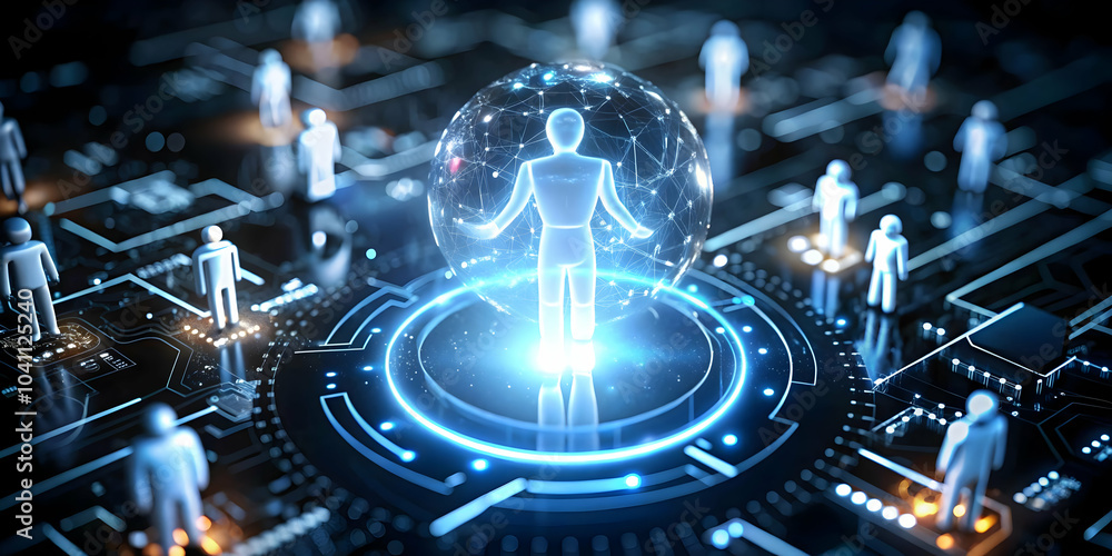 Poster glossy customer reaching ai digital assistant image, symbolizing accessible customer support, ample 